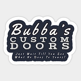 Bubba's Custom Doors Sticker